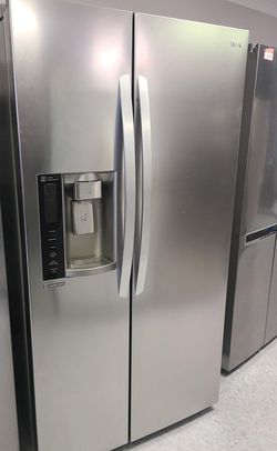 LG Side-by-Side Silver Refrigerator
