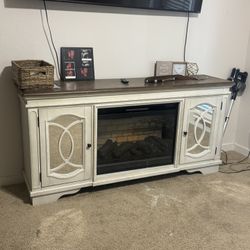Tv Stand With Fire Chimney 