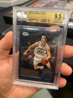 2002-03 Topps Chrome Manu Ginobili RC BGS 9.5 Gem Mint