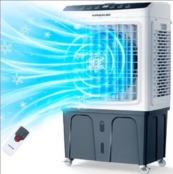 2800 CFM Swamp Cooler, 35" Evaporative Air Cooler with 9.2Gallon
120°Oscillating Air Cooler with Remote Control, 24H Timer, 3 Modes & Wind Speeds for 