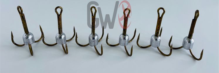 12/0 Weighted Alligator Treble Hooks 6 Pack for Sale in Miami, FL