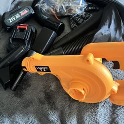 Leaf blower comes with 2 batteries and charger 