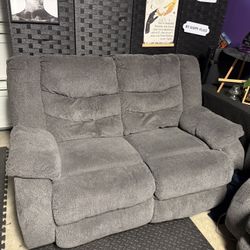 Gray Loveseat Recliner