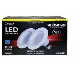 2 Pack Led Dimmable Down Lights