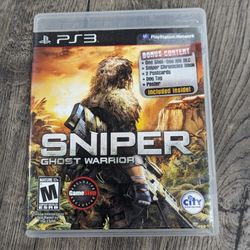 Playstation 3 (PS3) Game: Sniper Ghost Warrior    