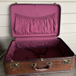 One Of a Kind Vintage Leather Suitcase