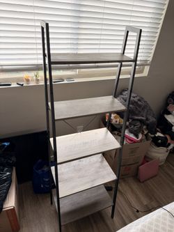 Grey Oak Ladder Shelf