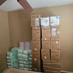 Diapers underpads and gloves