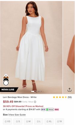 New MIDI White Dress