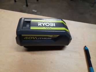  (1) Brand New RYOBI 40V Lithium 4ah Battery , For Only $80  Firm Price, STORE Price Value $179+tax. For  .