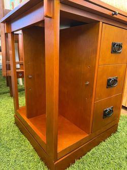 Mission Style Wooden Desk with Drawers