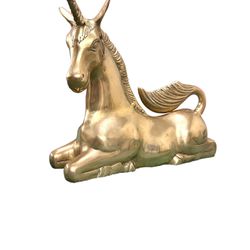 Large Vintage Brass Unicorn