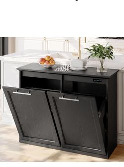 Tilt Out Trash Cabinet with sanitizing Function