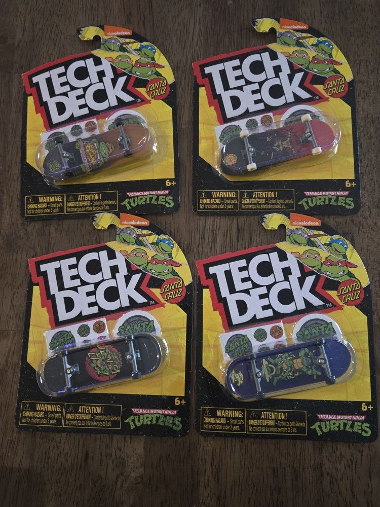 Tech Deck Santa Cruz TMNT Teenage mutant and ninja turtles Complete Set