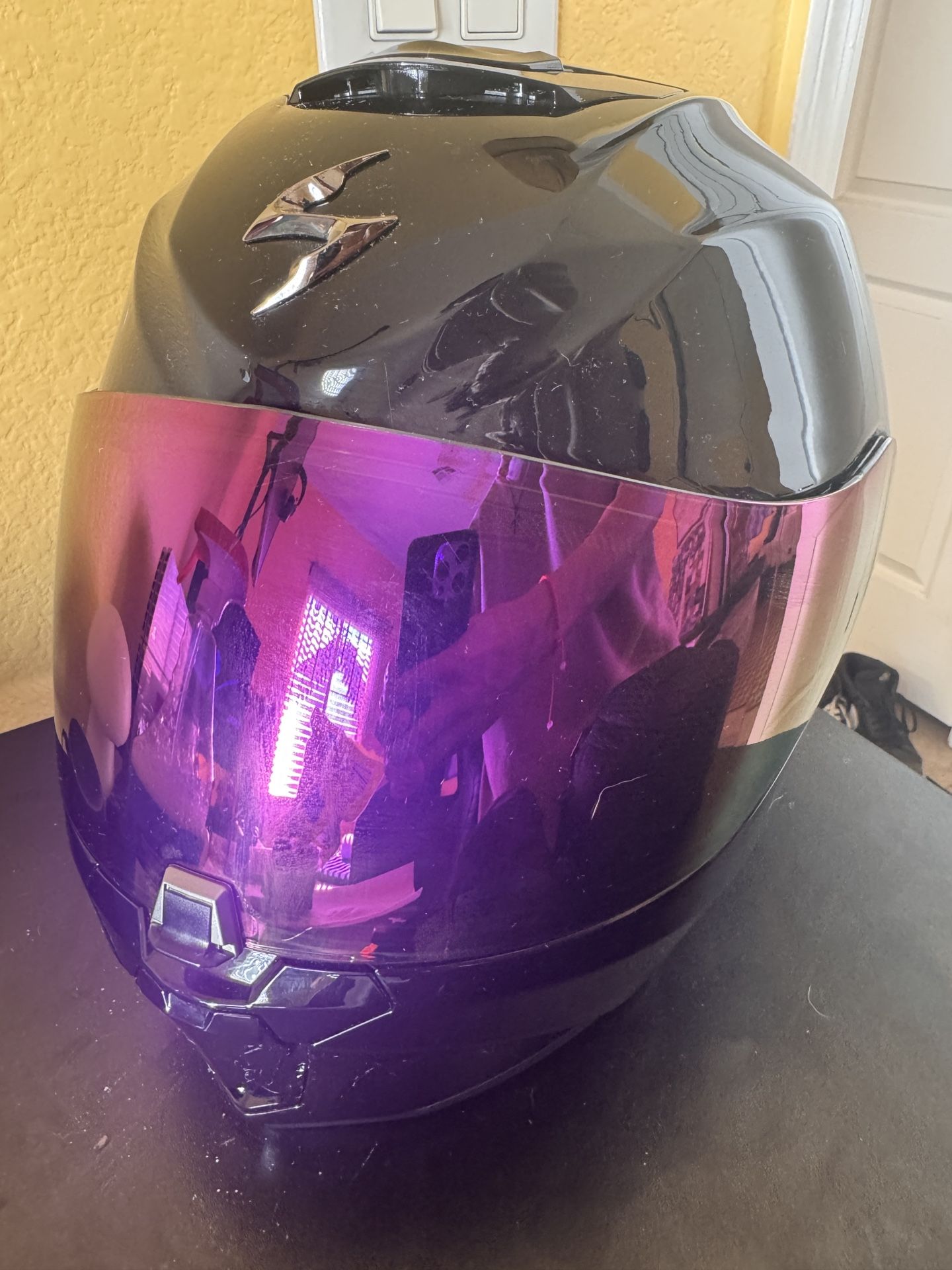ScorpionEXO R420 Full face Polycarbonate Street Motorcycle Helmet Comm Ready Speaker Pockets DOT Sne