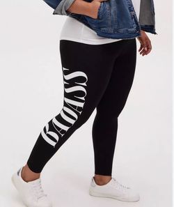 New! Torrid Black and White BADASS Leggings