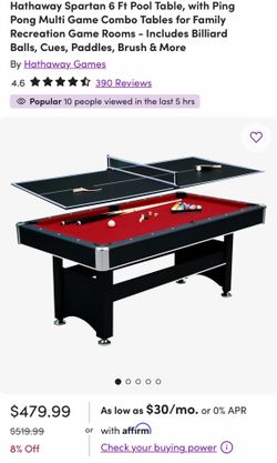 Pool Table With Tennis Top Red Felt