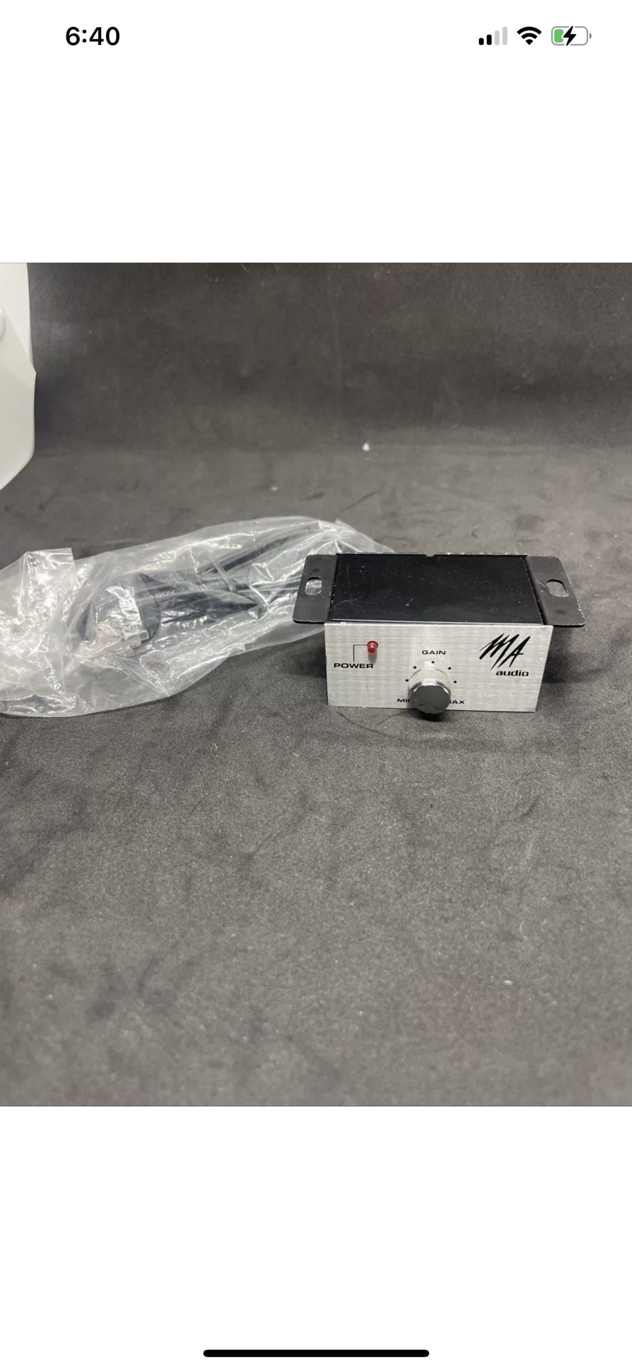 MA Audio Gain Control Bass Knob w/4-Pin connector wire.