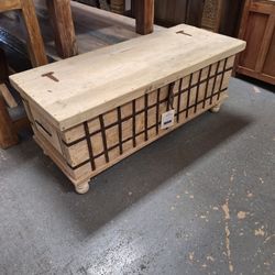 Wood Storage Trunk Coffee Table 