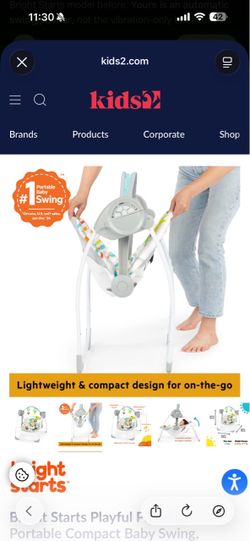 Bright Starts Portable l Baby Swing and tummy time water mat