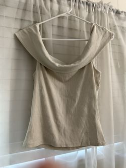 cream off the shoulder top