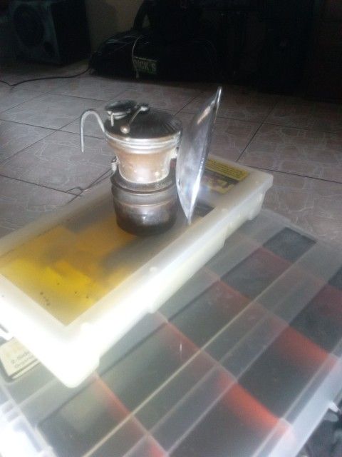 vintage Auto-Lite Carbide Mining Lamp