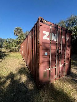 Red 40' High Cube Container — Used, Extra Height, Delivery Available