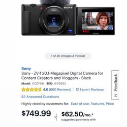 Camera For Sale Perfect Condition Barely Used. Please Read Details In The Picture 