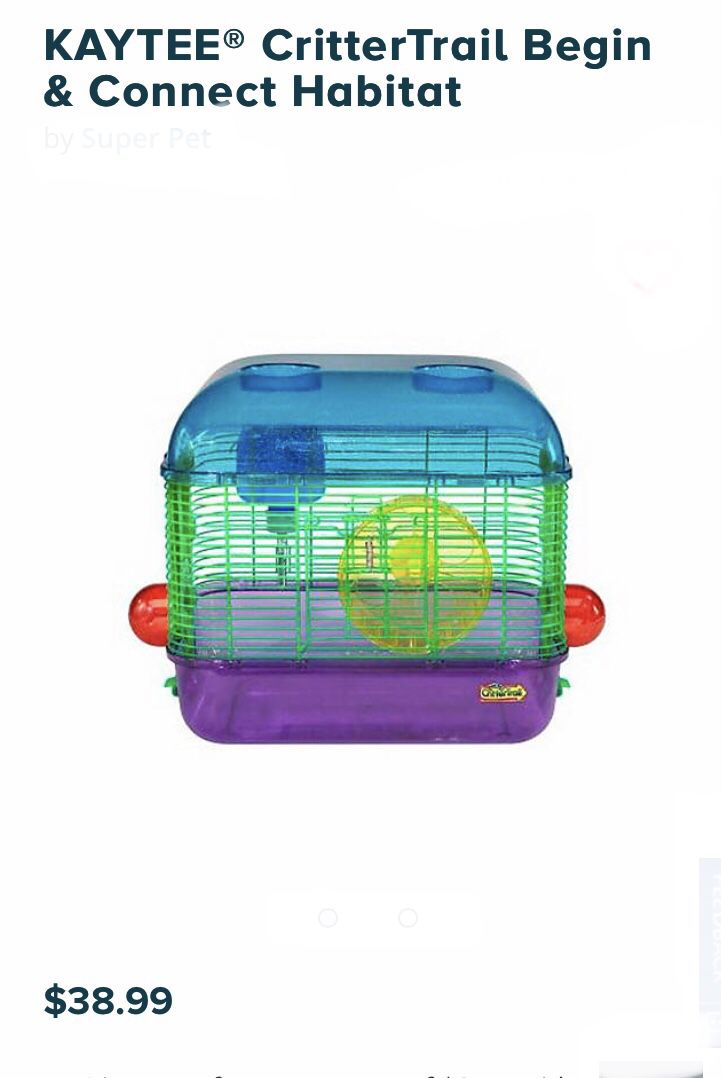 NEW Kaytee Mouse, Hamster or Gerbil ‘Critter Trail’ Begin & Connect Habitat