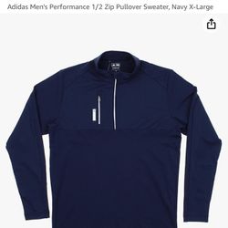 Adidas Men's Performance 1/2 Zip Pullover, Navy X-Large