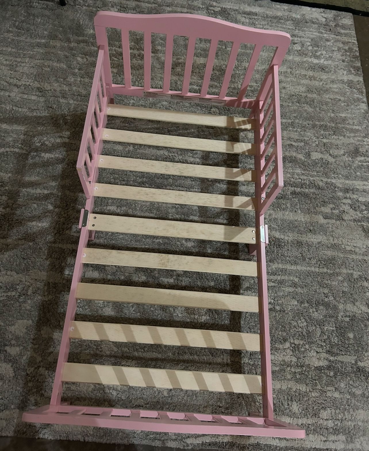 Pink Toddler Bed with Mattress – Great Condition”
