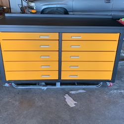 Suihe 10 Drawer 6ft Steel Tool Cabinet & Bench