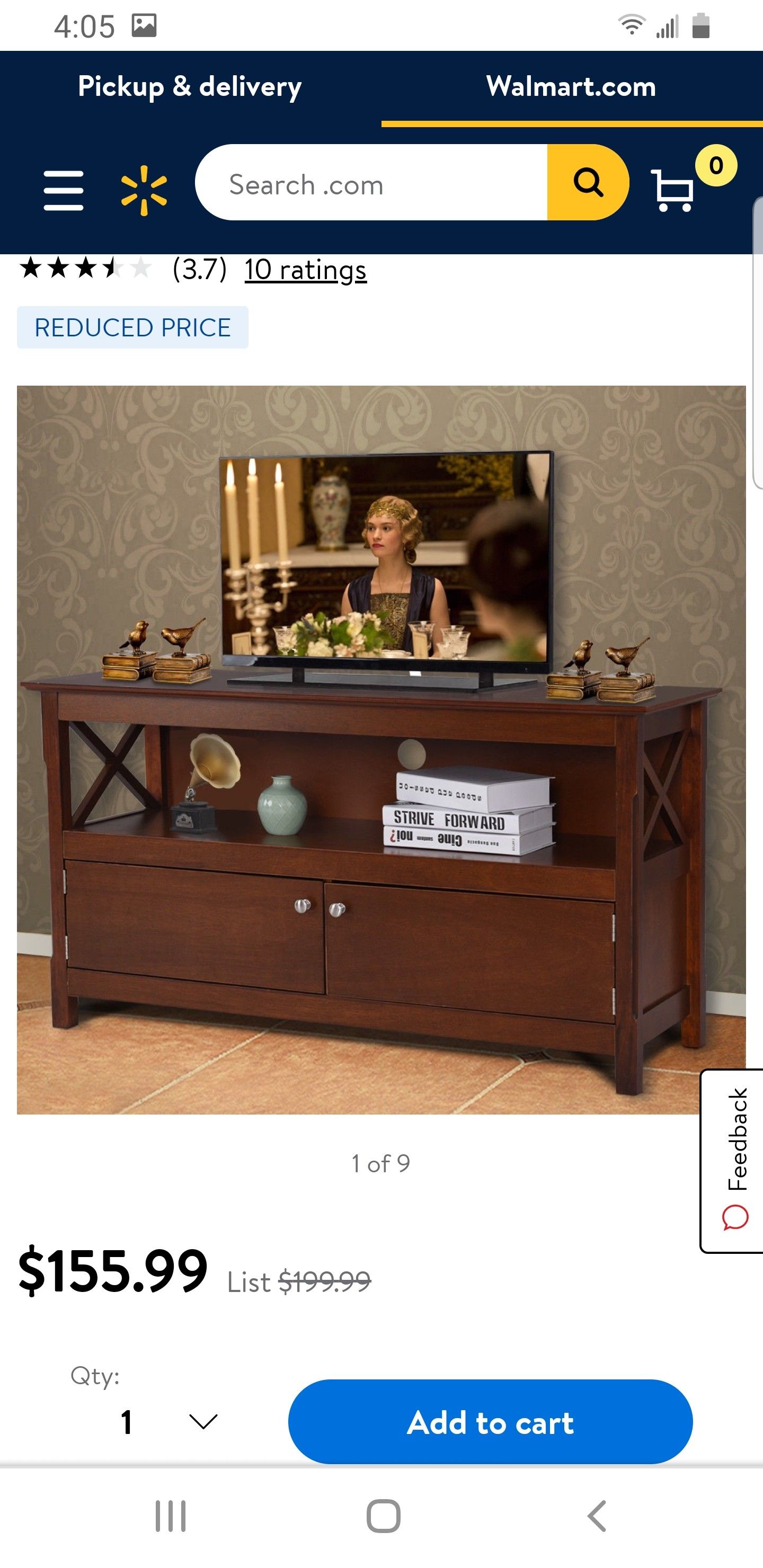 TV Stand Console Wooden 44"