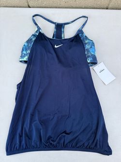 Nike swim draped tankini top women medium large