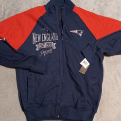 Men's Size Large New England Patriots Coat Jacket Full Zip New Brady Edelman 