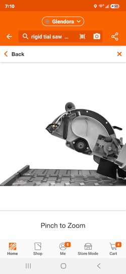 hop RIDGID
9-Amp 7 in. Blade Corded Wet Tile Saw with Stand STORE PRICE $369