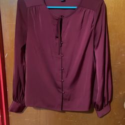 2 Blouses Burgundy Color 