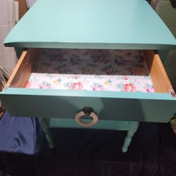 Teal Side Table 