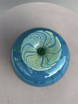 Blue Hand Blown Art Glass Vase – Modern Decor