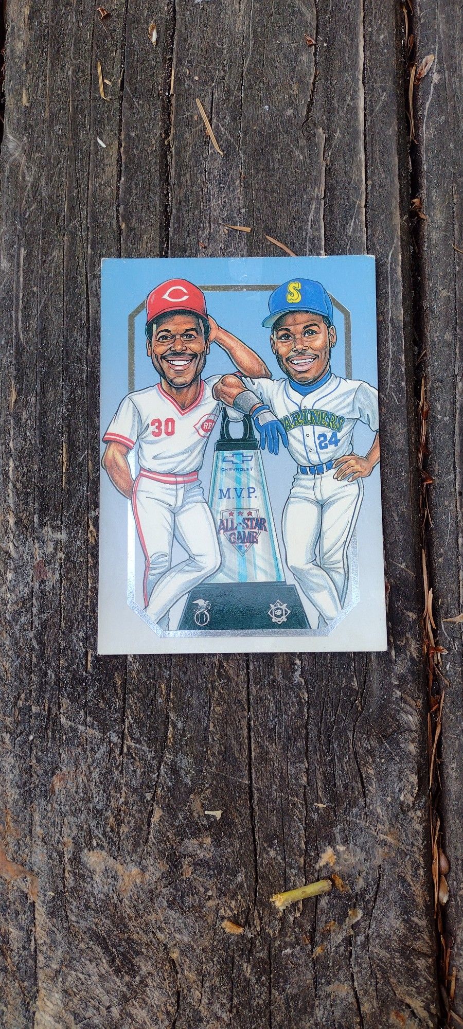 RARE KEN GRIFFEY JR AND KEN GRIFFEY SR CARD FROM TACO TIME CARD PROMOTION 3X5 X AIRAK