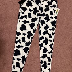 New 1x cow stretchy leggings festival rave country pants outfit