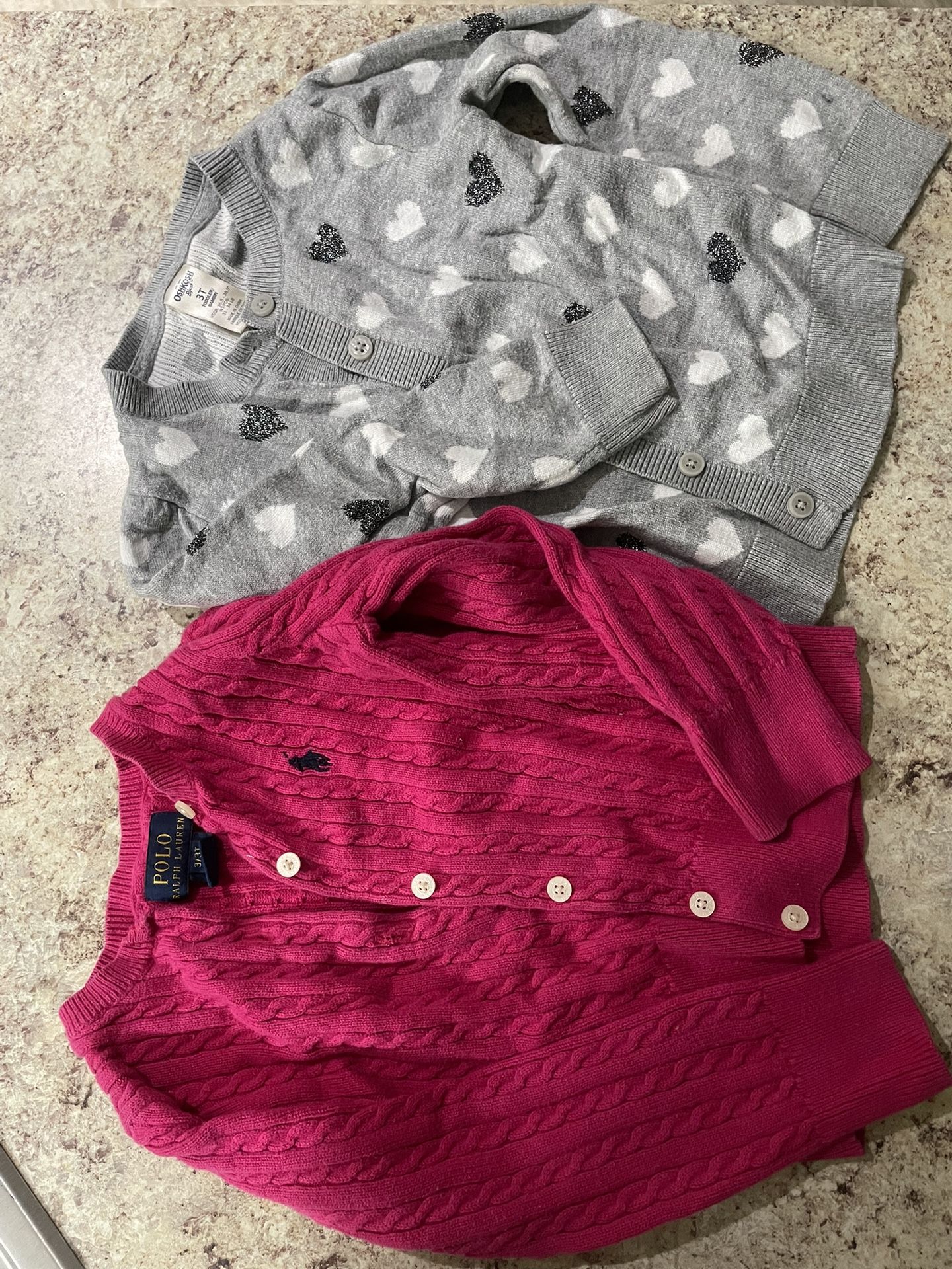 3t Cardigan Sweater lot - Ralph lauren & Oshkosh