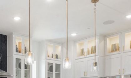 Modern Glass Pendant Light Fixtures-Set Of 3