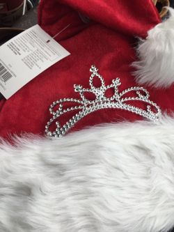 NWT Holiday Hat With Tiara