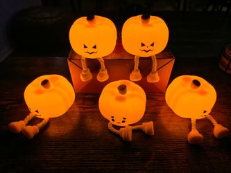 Halloween Pumpkin Nightlight Sleep Lamp (5pk) NEW