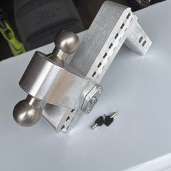 Billet Aluminum Adjustable Drop Hitch New Locking