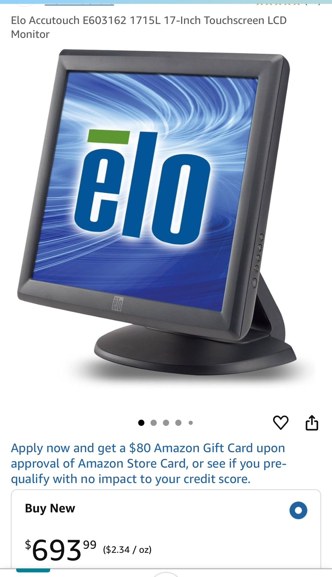 Monitor Touchscreen LCD New
