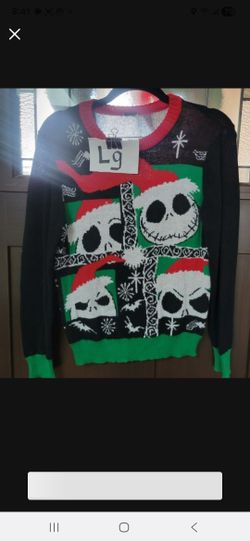 Jack Skellington  Christmas Ugly Sweaters Child Large