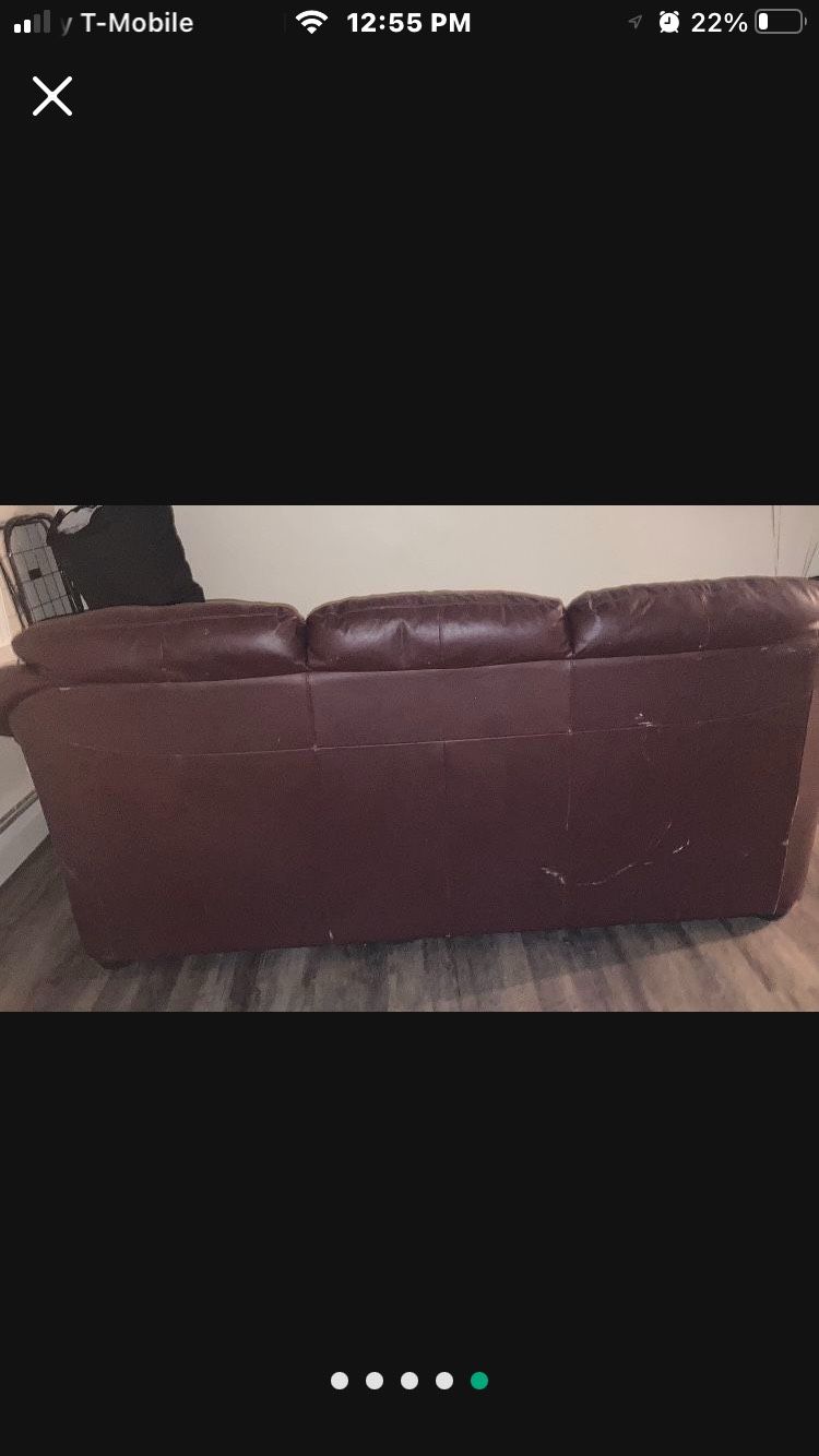 Burgundy Couch Leather