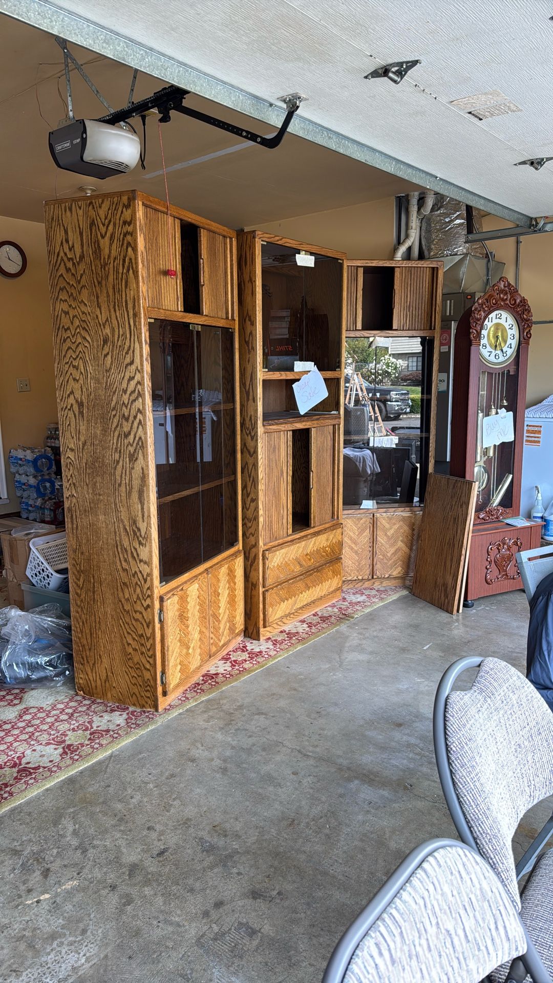 Solid Oak 6.5 Ft Tall 16.5 In Deep 32in Wide